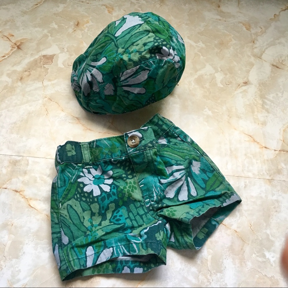Cat&Jack 0/3mo Cap and Matching Shorts, Tropical